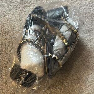 Black Studded Women's Sandals